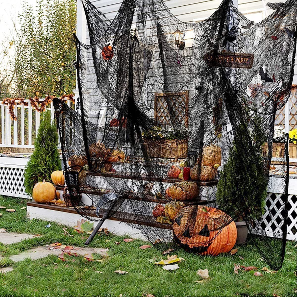 Halloween Creepy Cloth Black 30×72inch - Halloween Decorations Clearance - Creepy Spooky Halloween Decorations Outdoor Indoor — image 4