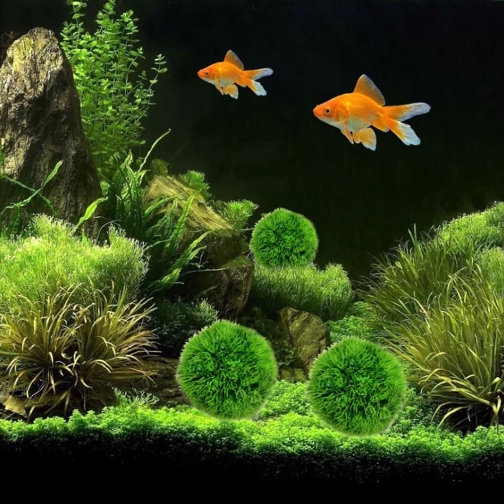 Artificial Aquarium Plants Green Seaweed Balls Simulation Seaweed Landscape Water Weeds Ornament for Fish Tank Decoration โ image 4