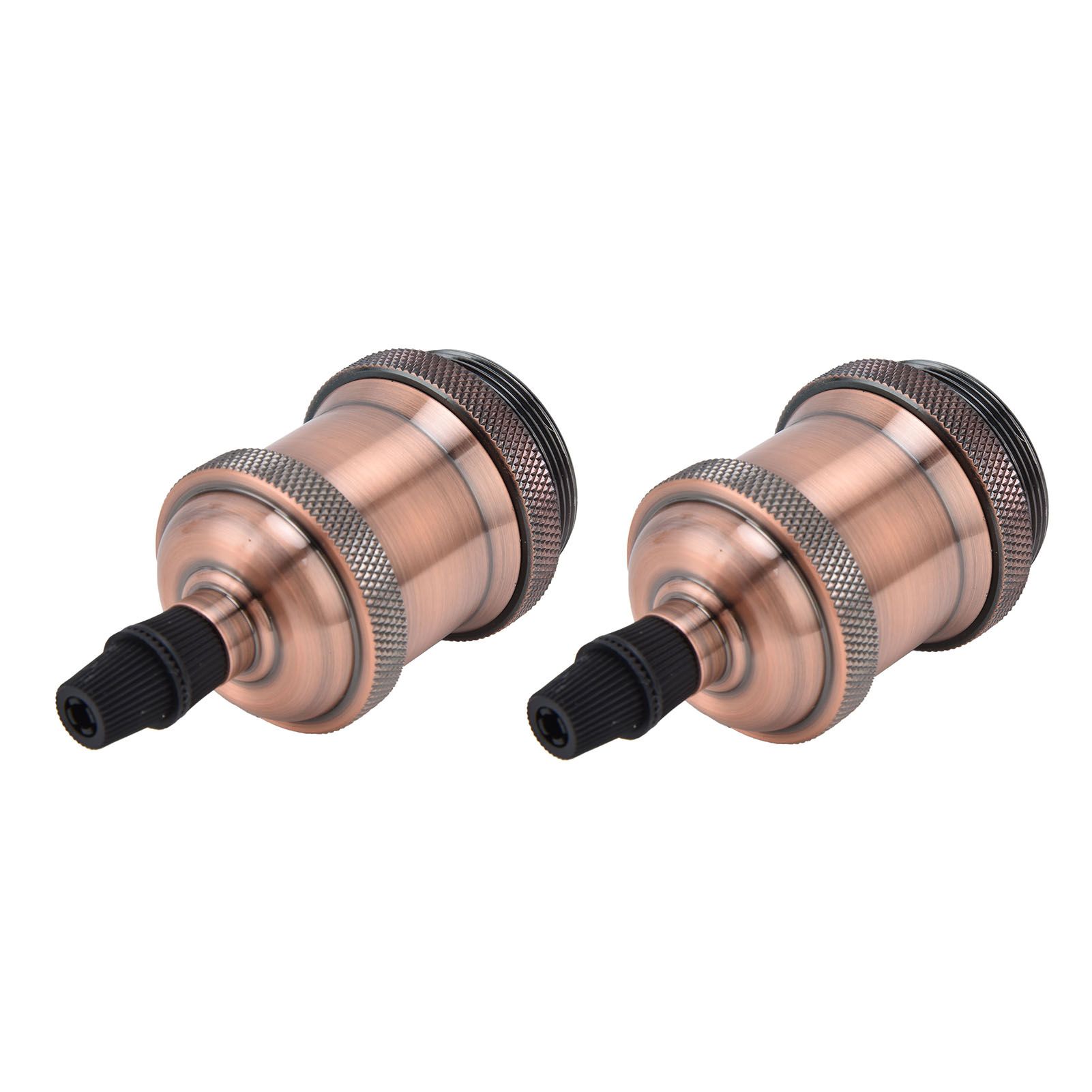 2PCS Vintage Lamp Socket Retro Aluminum Lamp Holder DIY Accessories for E26/27 Vintage BulbsRed Bronze โ image 3