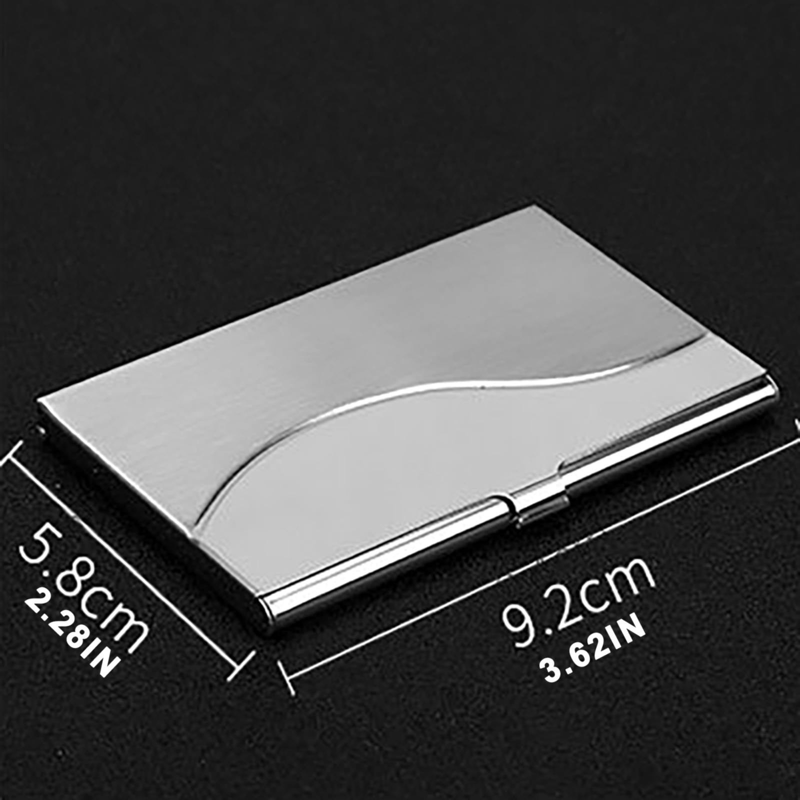 Slim Business Card Case for Men & Women, Pocket Metal Case, Professional Stainless Steel Business Card Holders, Purse Name Card Holder, Buckle Style Shut, 1 — image 4