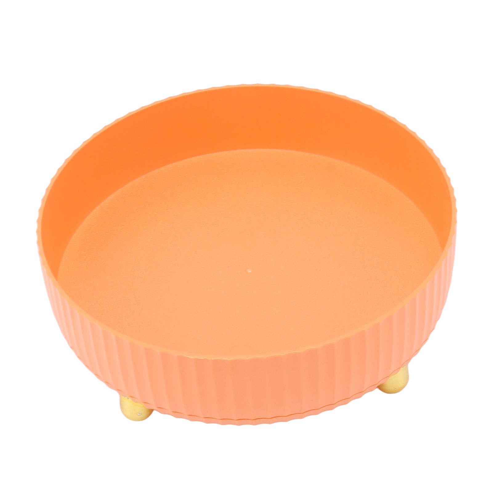 360 Degree Rotating Storage Rack Organizer Round Cosmetic Spice Rack Turntable for Kitchen Cabinet Pantry Small Orange — image 2