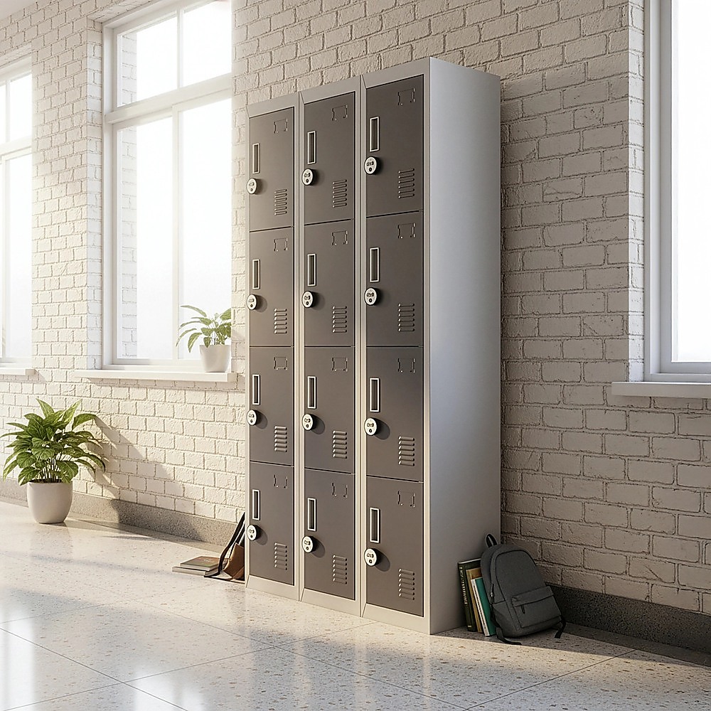 12-Door Locker for Office Gym Shed School Home Storage - 4-Digit Combination Lock โ image 6