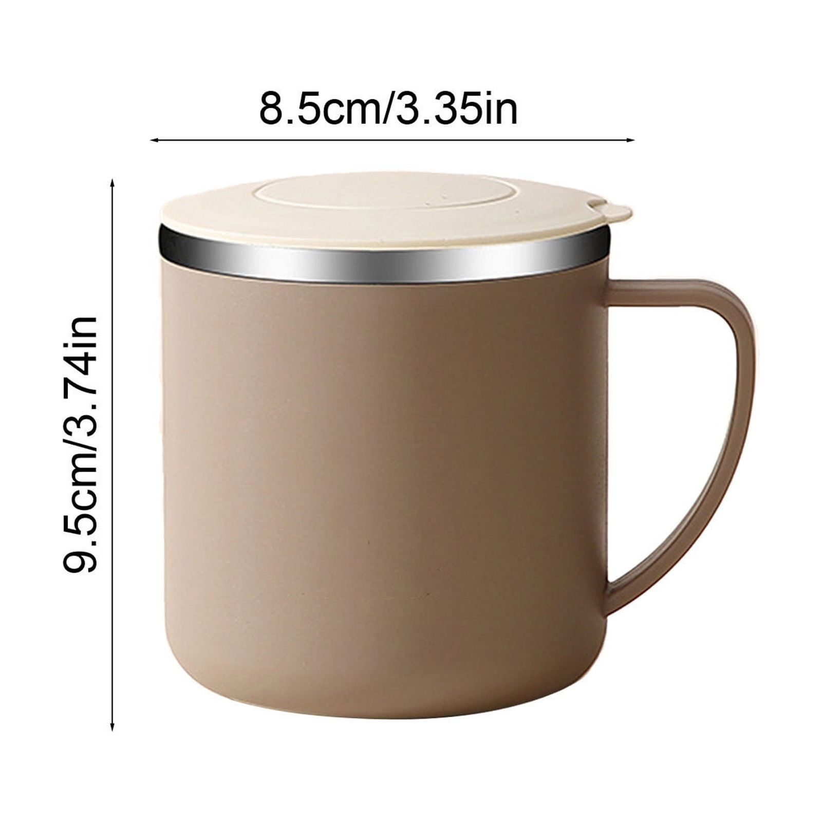 Insulated Coffee Mug, 20oz Stainless Steel Tumbler with Slider Lid Travel Coffee Cups with Handle for Camping Office Home,ZD_#Coffee β image 3