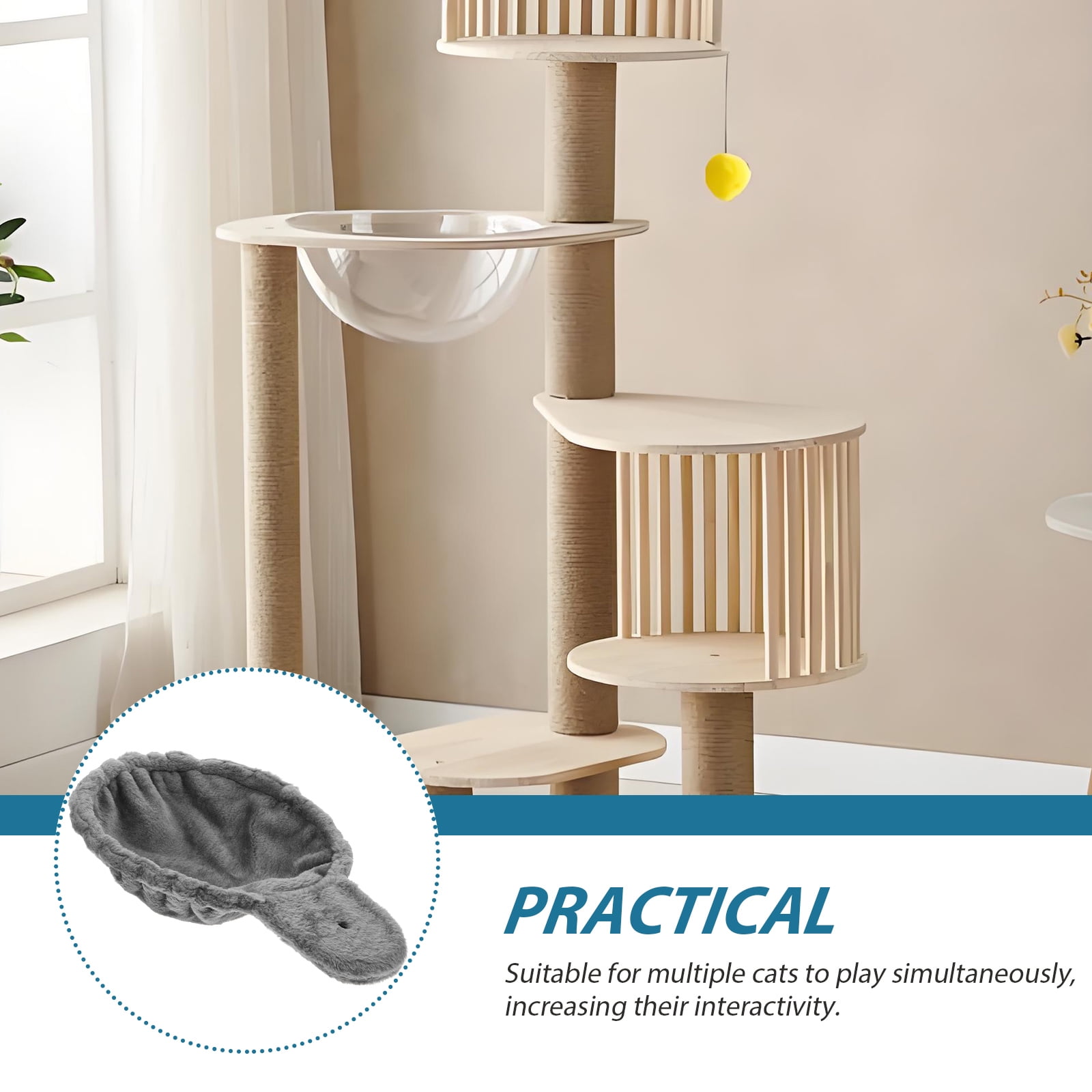 Large Cat Tree Hammock Bed Attachment Deep Basket Replacement Part Accessory — image 6