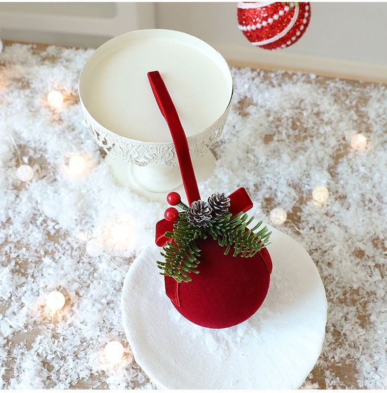 Flocked Bell With Bow Christmas Pendant, Indoor Holiday Window Display Hanging Decoration ā image 5
