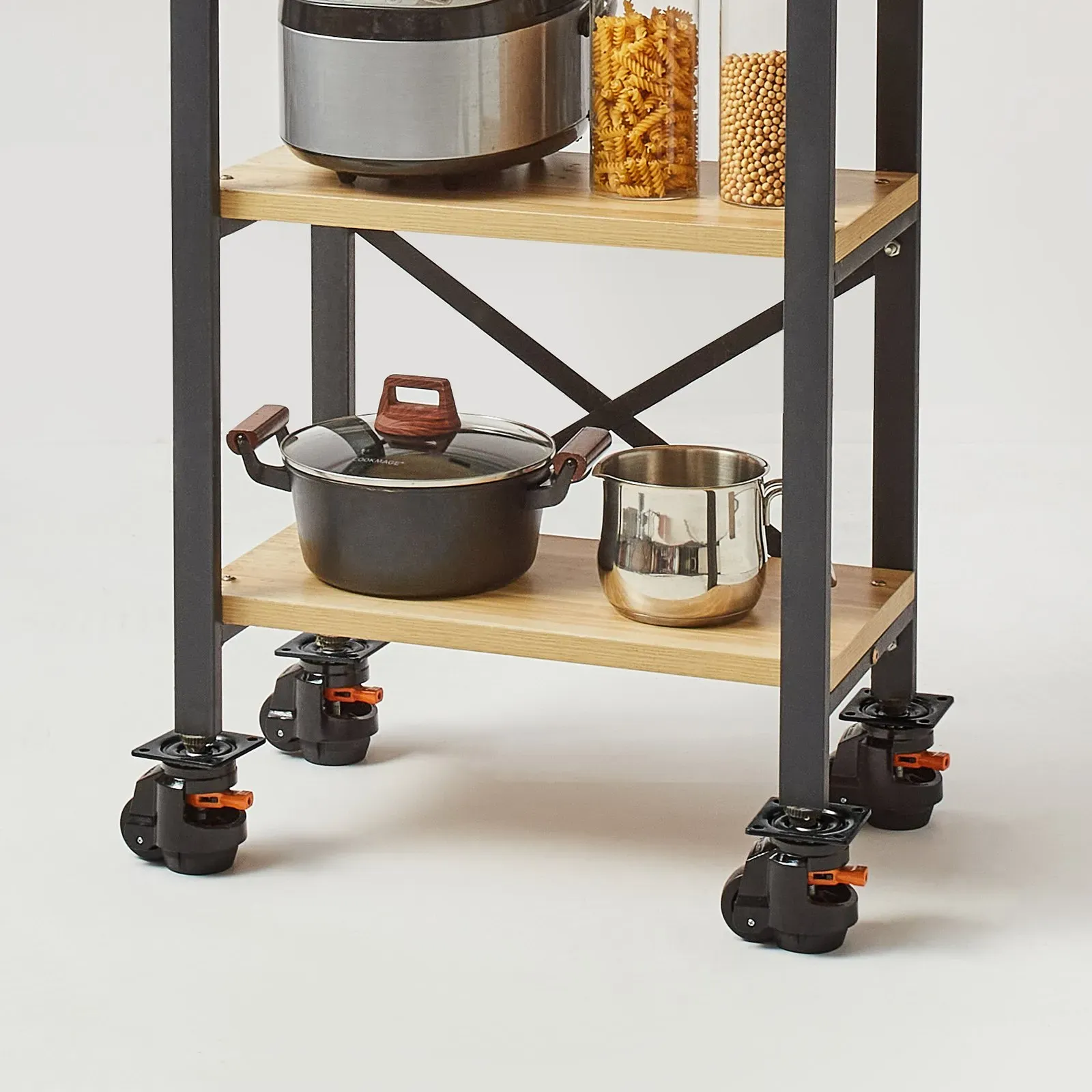 Leveling Casters, Set of 4, 1000 kg Total Load Capacity, 63.5 mm, 360 Degree Swivel Caster Wheels, Machine โ image 3