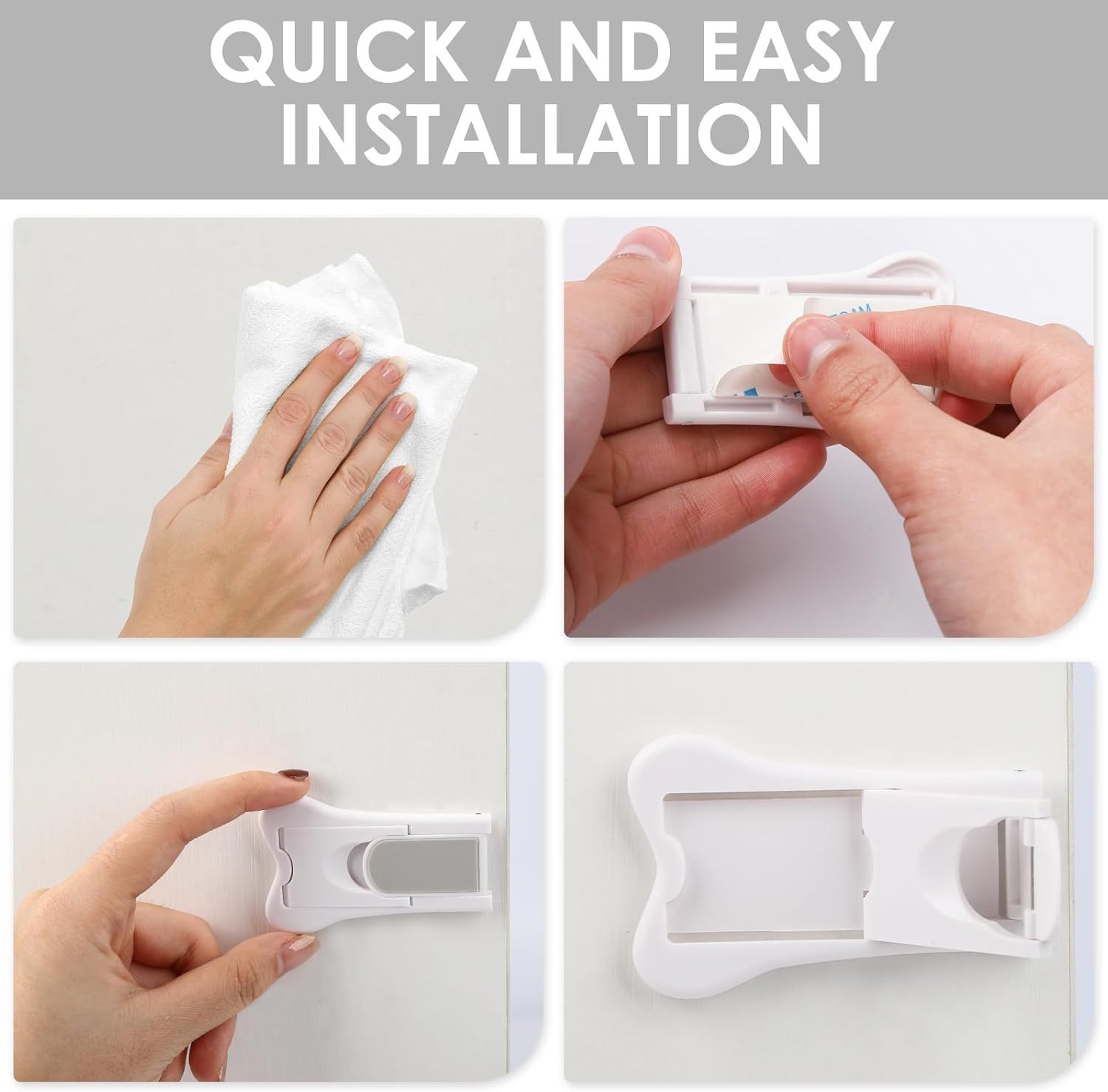 2 PCS Sliding Door Locks,Slide Closet Doors Window Stoppers for Windows,Closets,Cabinets,Sliding Glass Door — image 5