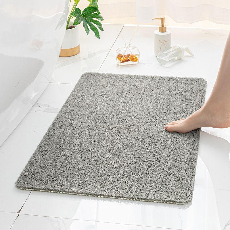Quick-Dry Non-Slip Bathroom Mat 40 x 60 cm, Soft Loofah-Style Shower Rug, Gray