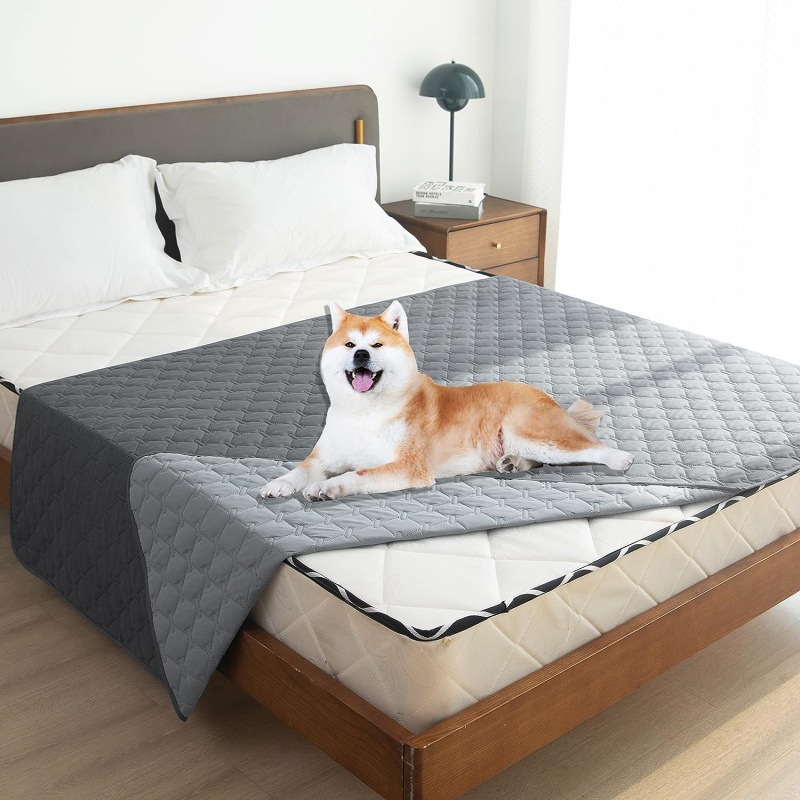 Grey 2-Sided Waterproof Pet Sofa Cover - Dog Bed Protector Blanket for Furniture, Couches & Car Seats (130 × 200cm, Machine Washable) — image 2