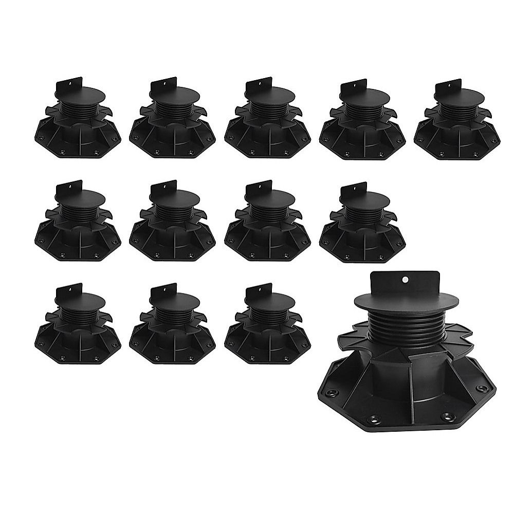 12 Pack Adjustable Deck Support Pedestals Deck Foundation Bases for Raised Outdoor Flooring — image 4