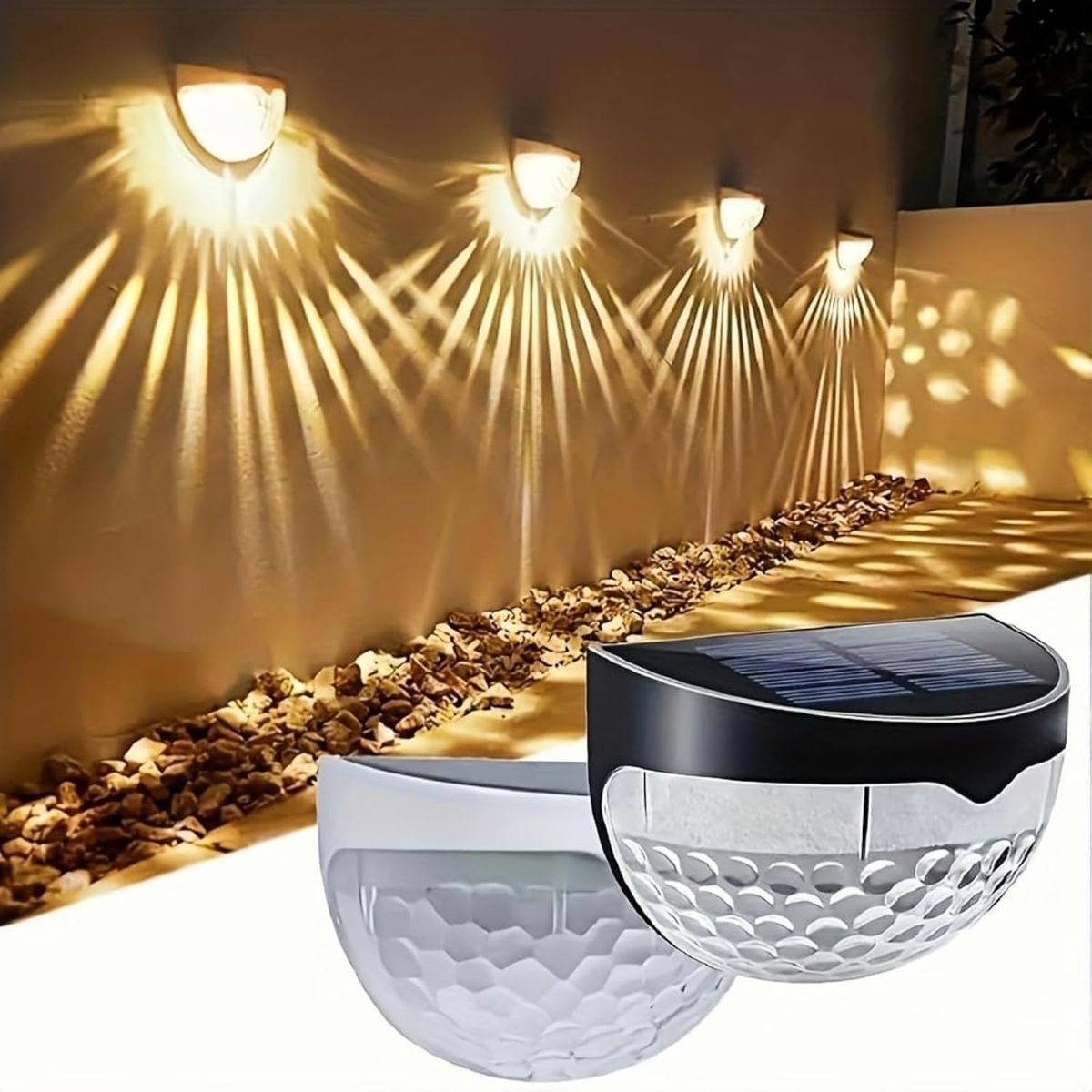 Raised Garden Bed Solar Lights Magnetic with Dusk to Dawn Sensors Wide Angle IPX4 Waterproof Solar Powered Lights Outdoor for Planter Raised Beds Garden Patio