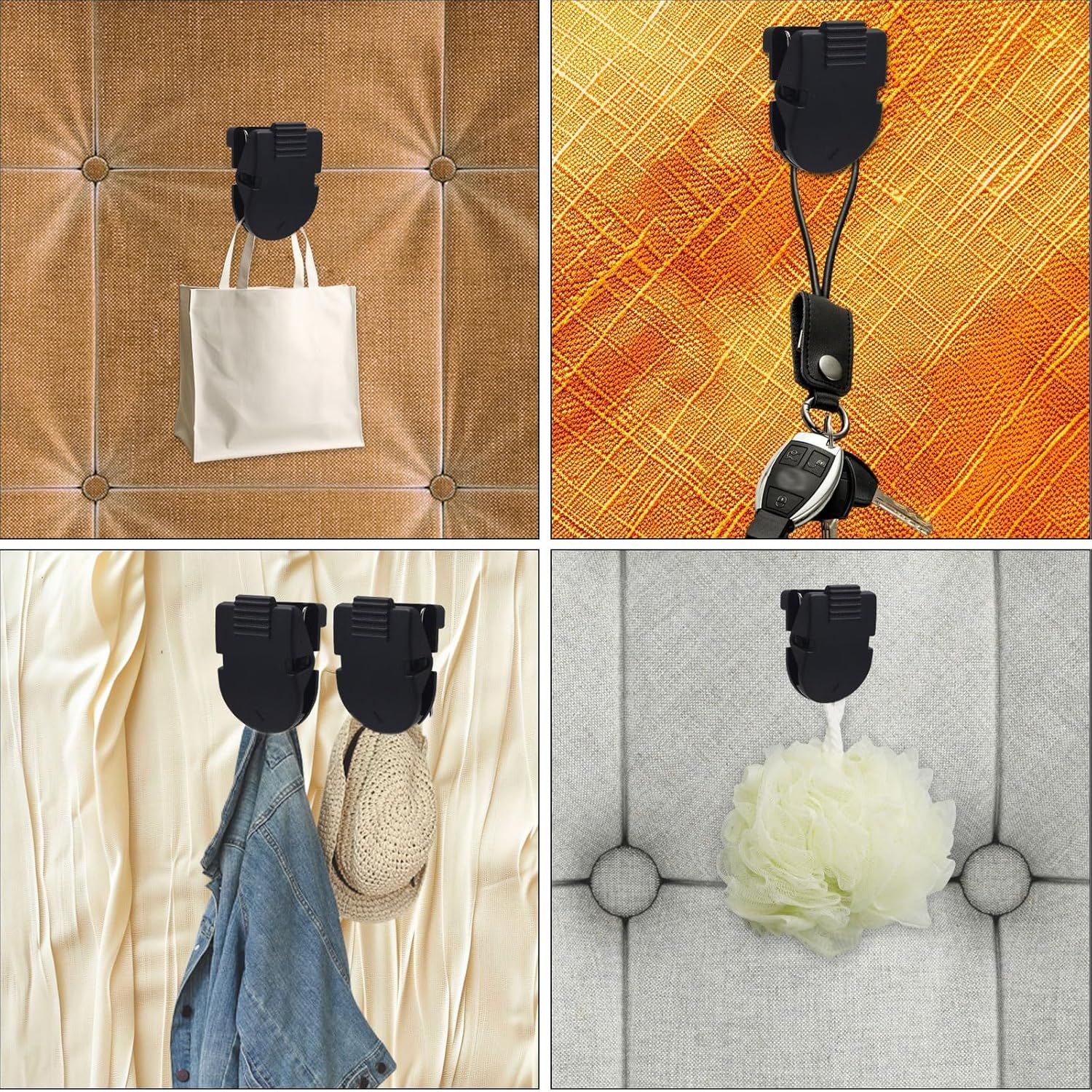 12pcs Cubicle Clips for Fabric Walls, Plastic Stainless Steel Fabric Panel Wall Clips Cubicle Hooks Cubicle Wall Accessories for Picture Note Memo Hanging — image 6