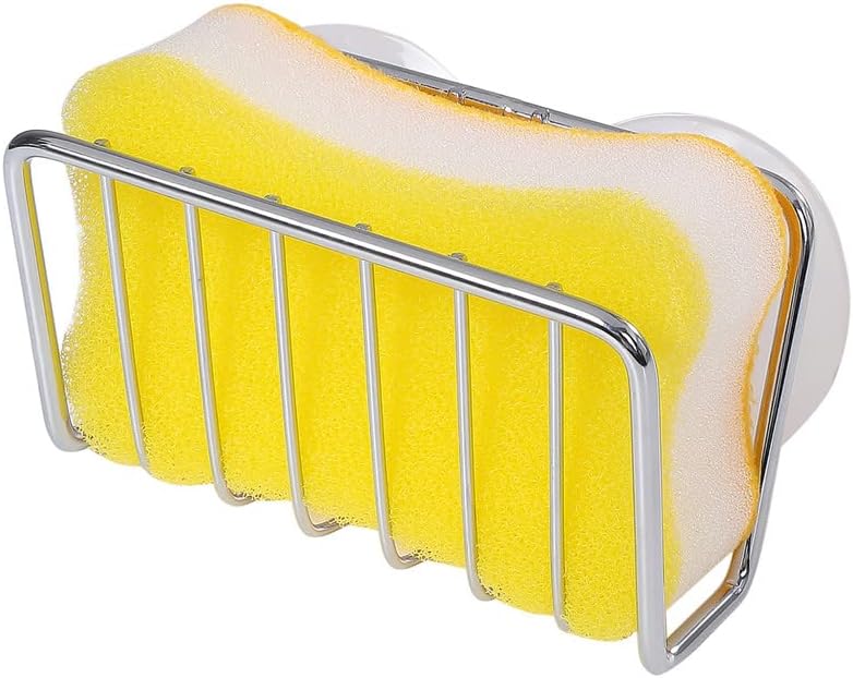 Sponsrek - Kitchen Gully Stone Sponsrek - Stainless Steel Suction Cup - Sponsholder - Silver — image 2