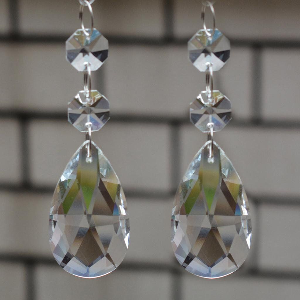 20 Pcs Clear Crystal Chandelier Prism Pendants, Hanging Ball Pendants Made of Glass, 38 mm — image 6