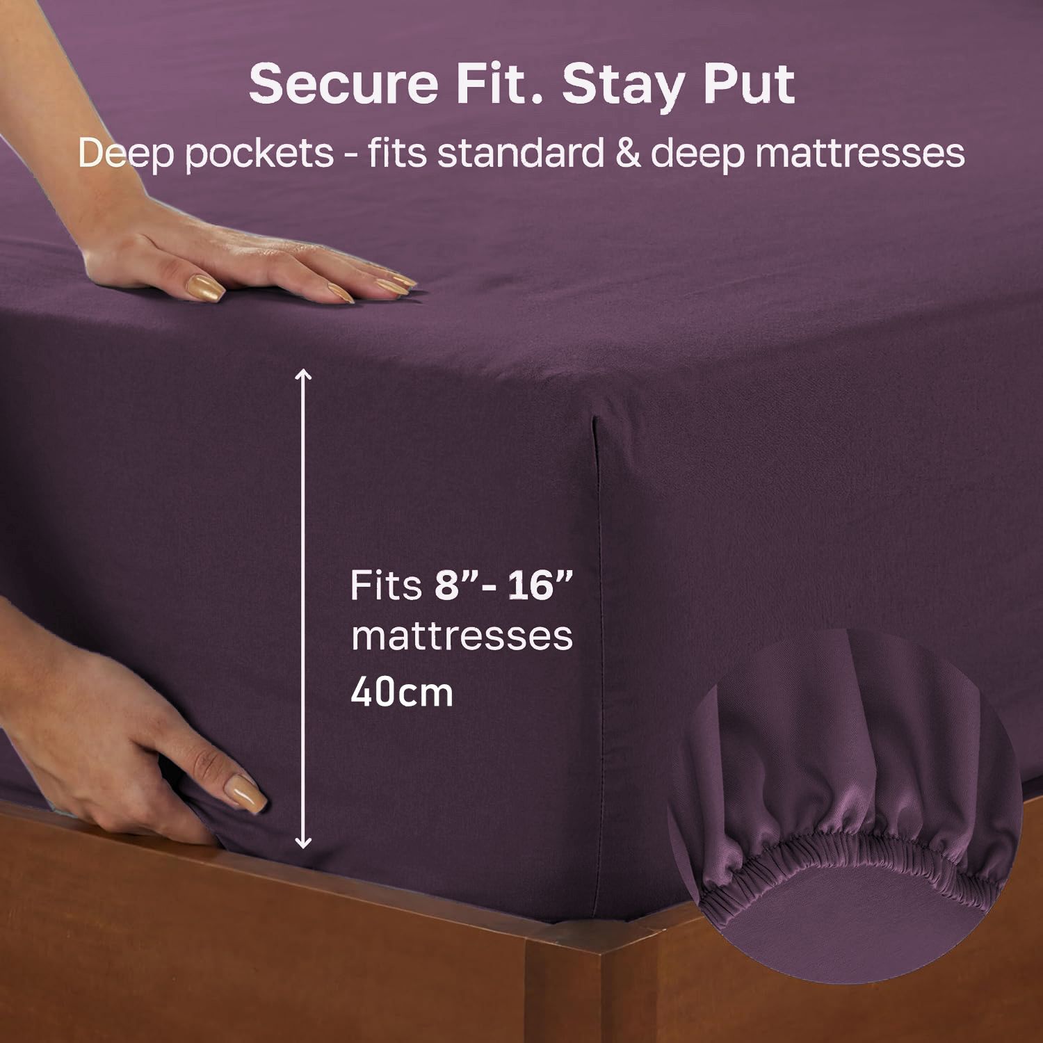 Hotel Quality Fitted sheets - 2 Piece Fitted sheets -Breathable Bedding - Wrinkle, Fade, Stain Resistant- 26inch/40cm Deep Pocket Fitted Bed Sheet-Wrinkle and — image 2