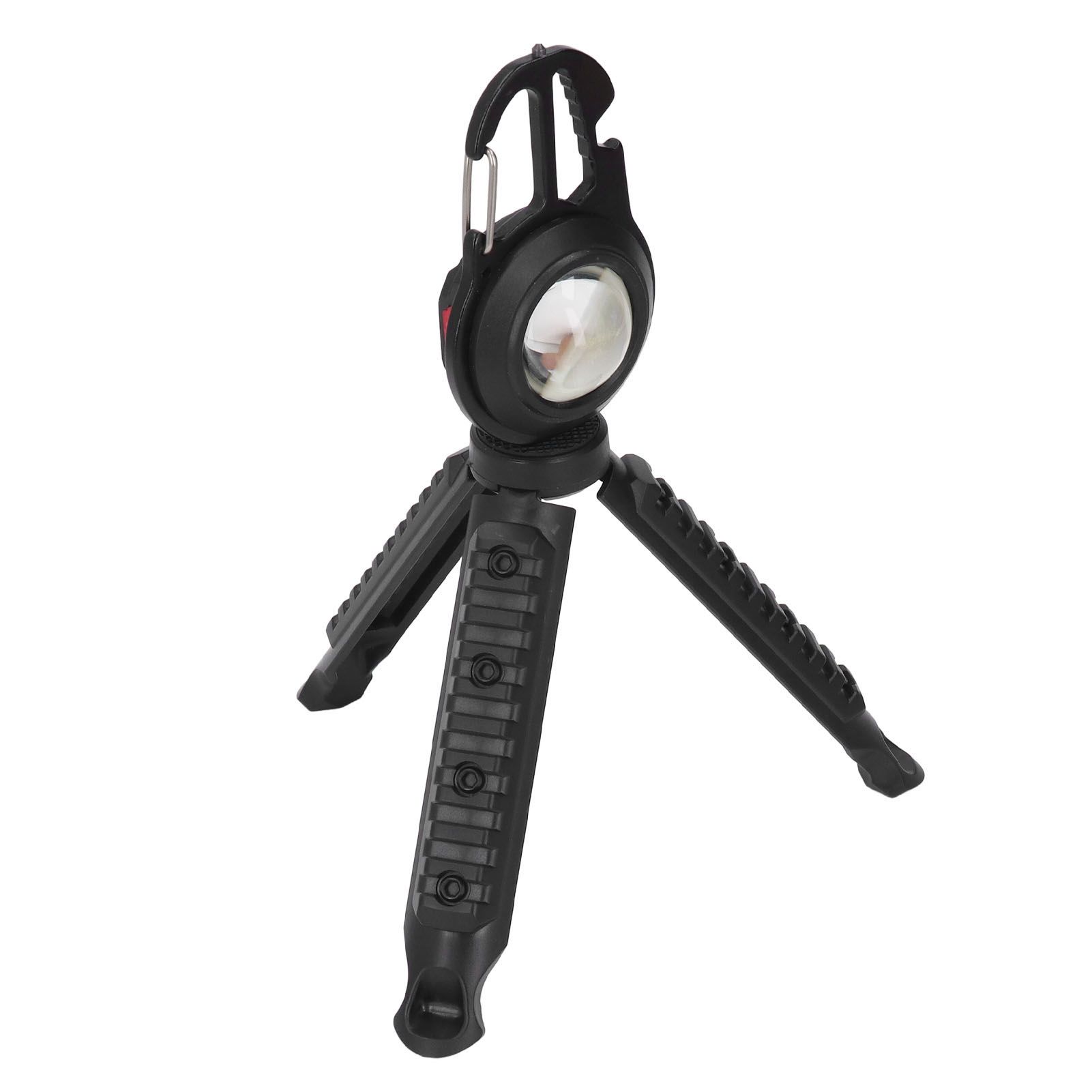 COB Small Flashlights 3 Light Modes Rechargeable Multifunctional Black Portable Pocket Light with Tripod for Fishing Home โ image 2