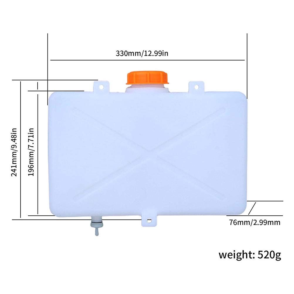 7L Fuel Tank Plastic Petrol Diesel Oil Petrol Tank Water Tank for Boat Car Truck Parking Heater Accessories, White — image 3