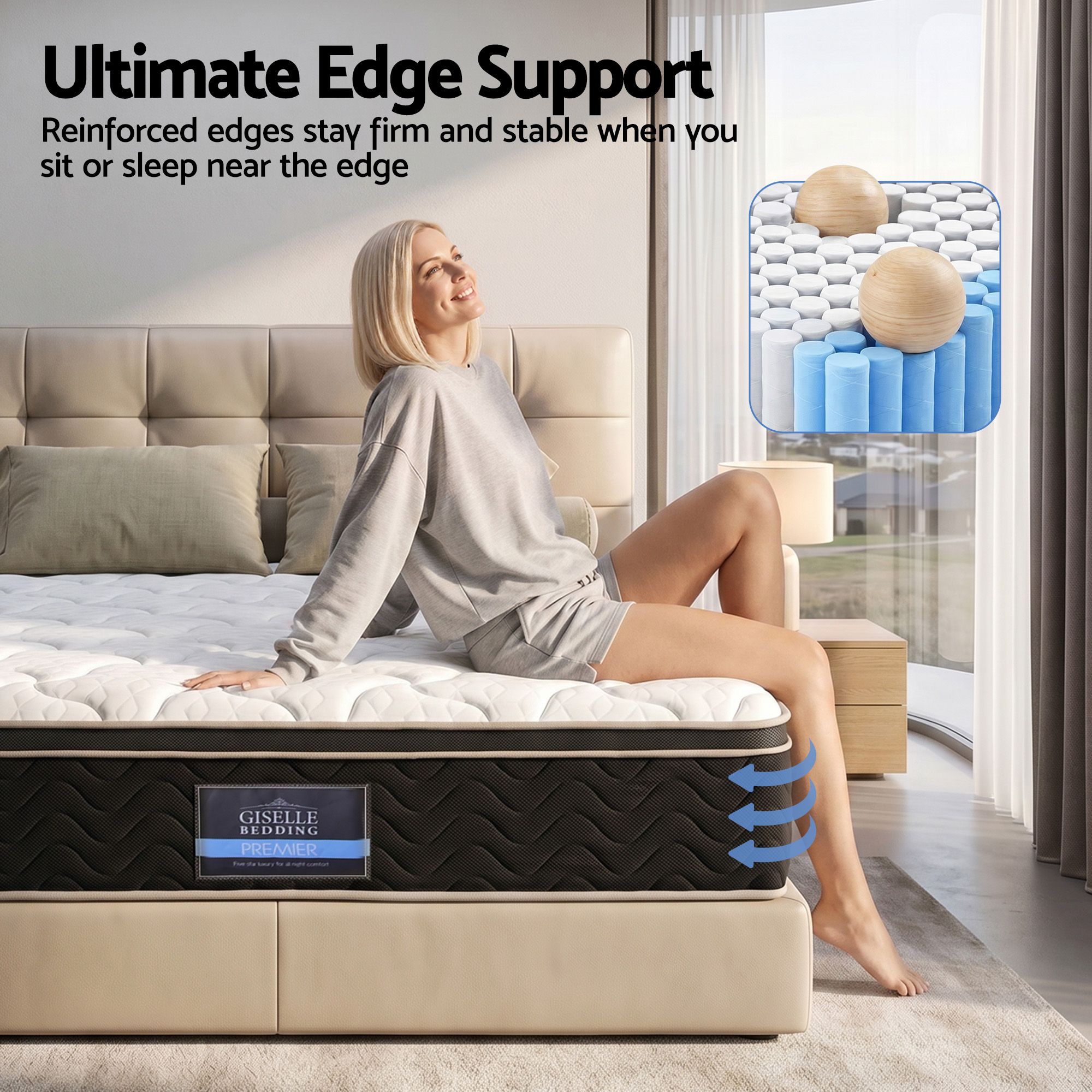 Giselle 35cm King Mattress Firm with Copper Memory Foam and Edge Support โ image 6