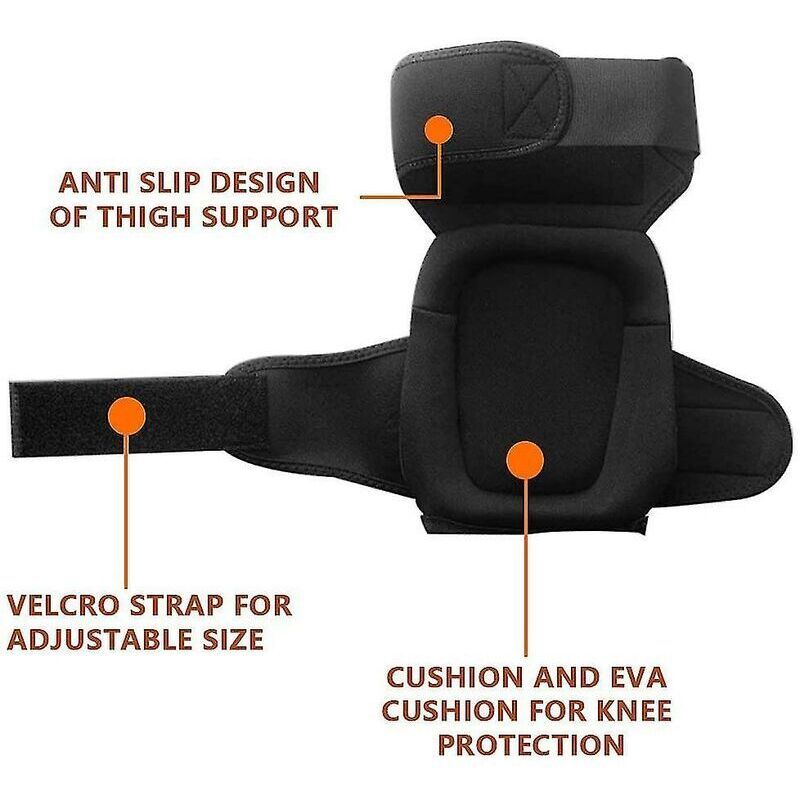 Work Knee Pads Soft Gel and Foam Padding with Anti Slip Straps — image 3