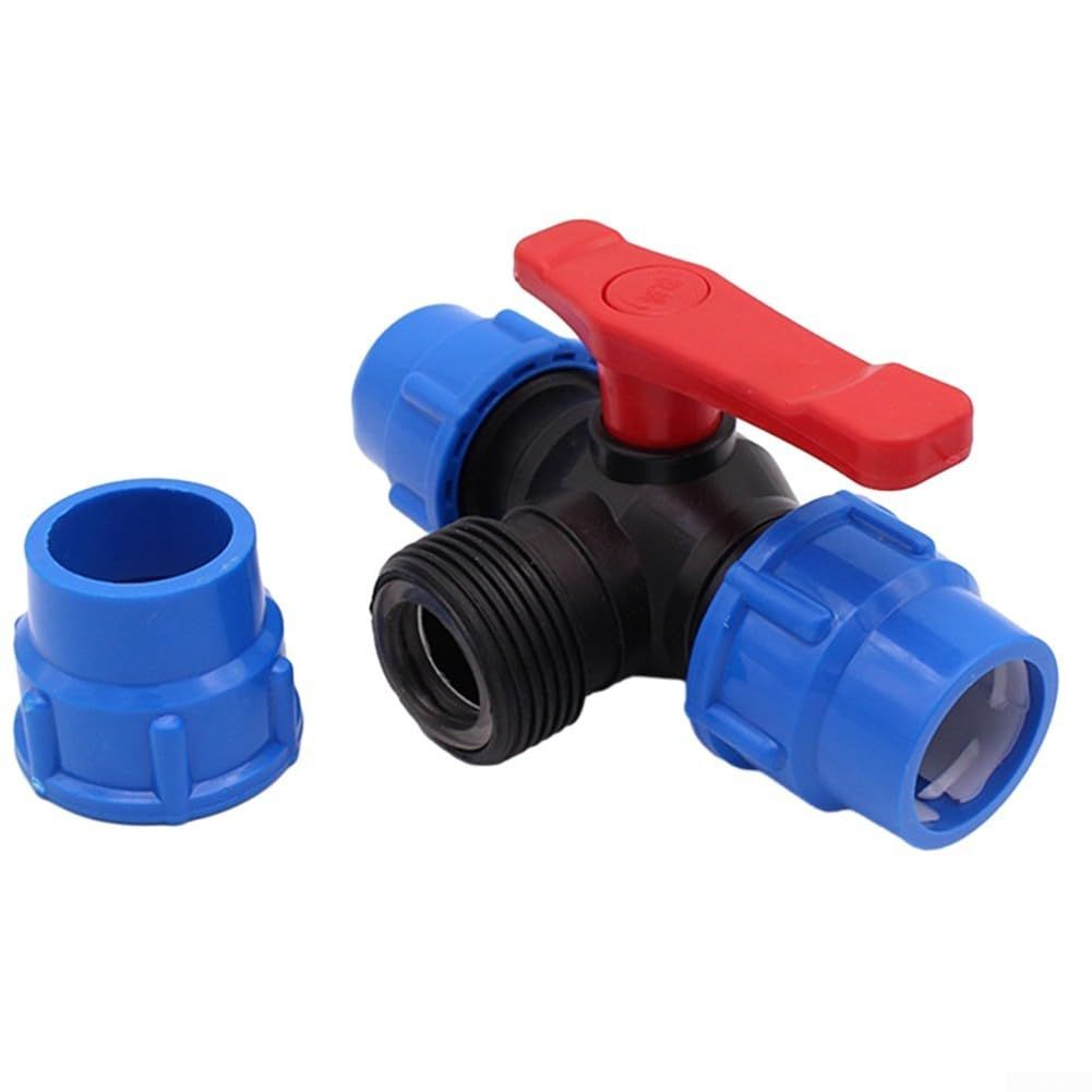 Garden Irrigation Ball Valve, 3-Way Quick Connector, T-Type PVC PE Fast Connection, PE Pipe 3 Way Ball Valve — image 3