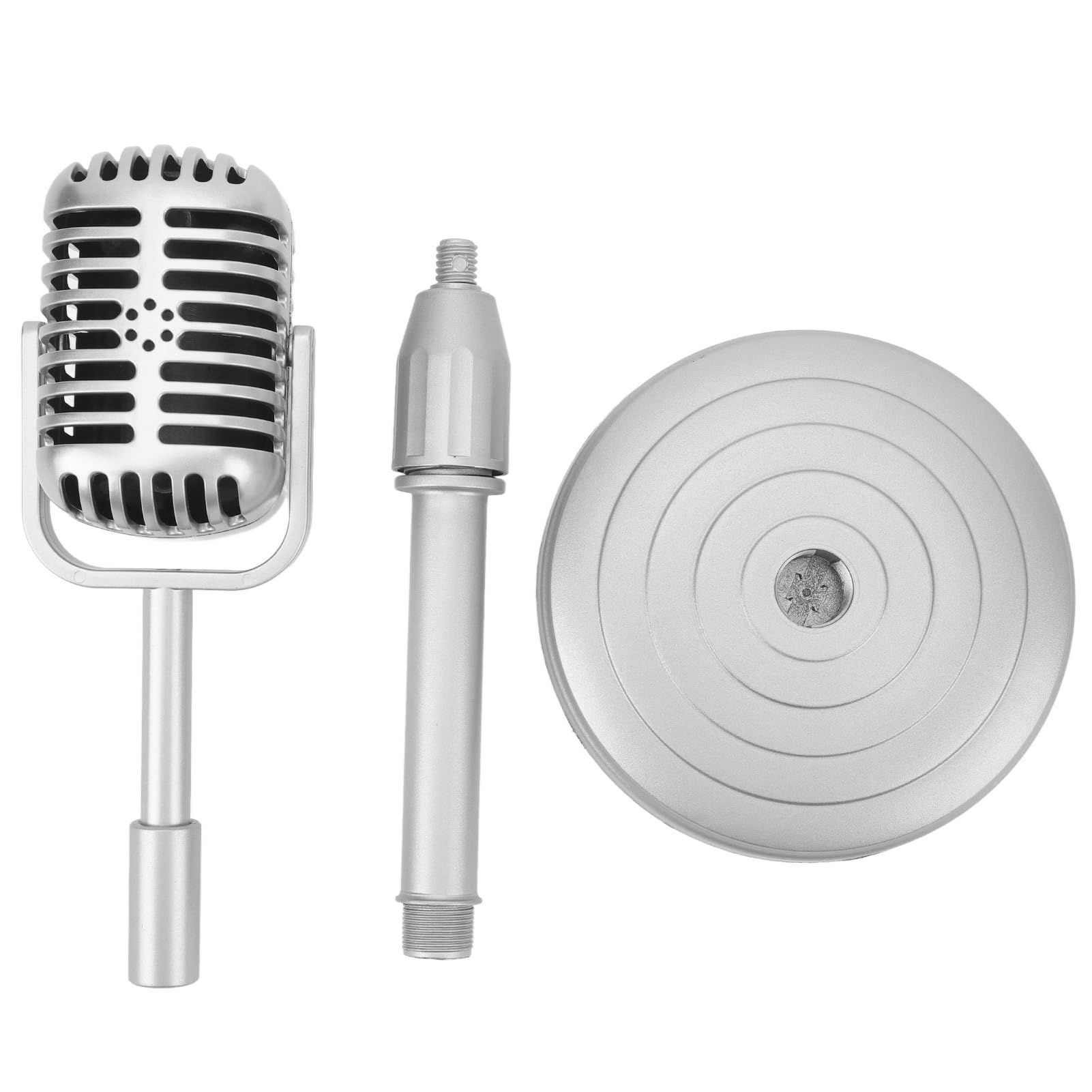 Retro desktop microphone prop model with adjustable stand, classic retro style microphone prop decoration — image 3