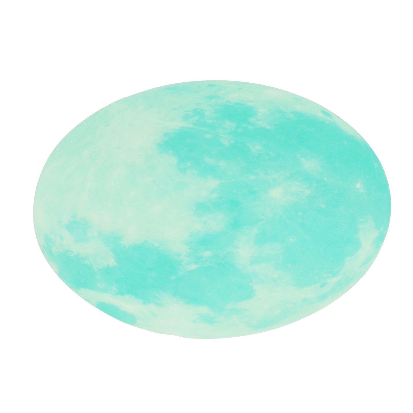 Cyan Green Light Moon Design Fluorescent Wall Sticker Self Adhesive Decorative Sticker Decal — image 2
