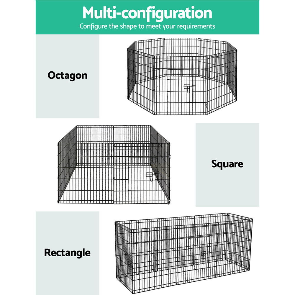 i.Pet 30" 8 Panel Dog Playpen Pet Fence Exercise Cage Enclosure Play Pen — image 4