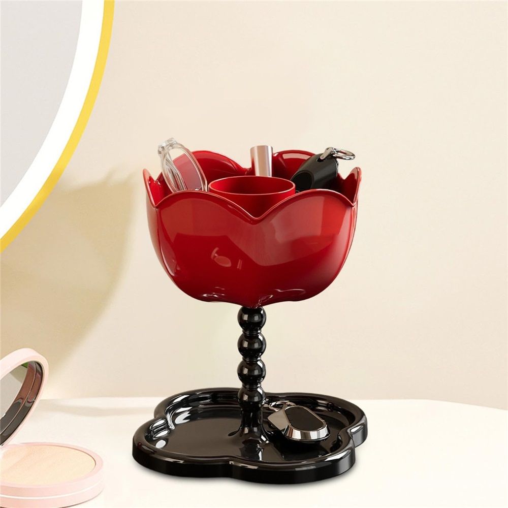 Entryway Storage Rack with Flower Shape, Modern Style Floral Key Holder, Double-Layer Plastic key rack, Storage Organizer for Living Room Bedroom — image 5