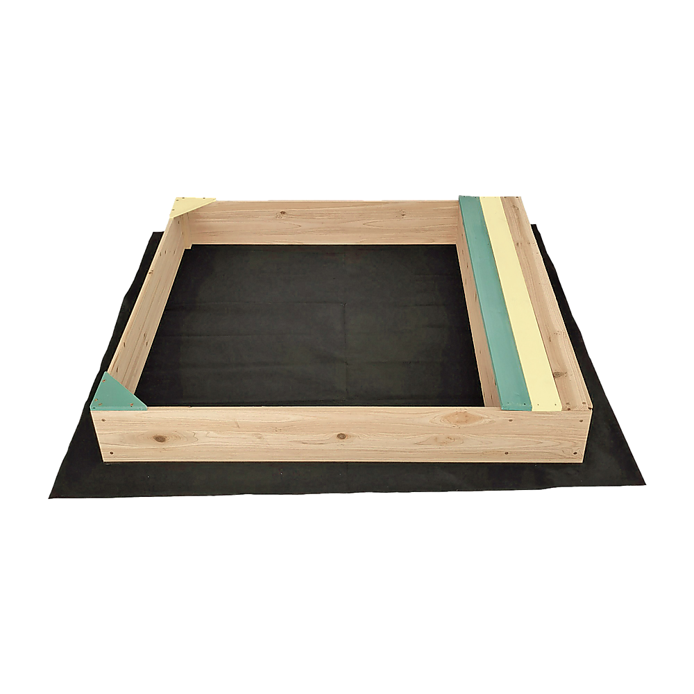 Wooden Kids Backyard Sandbox Outdoor Sandpit with Bench for Children โ image 6