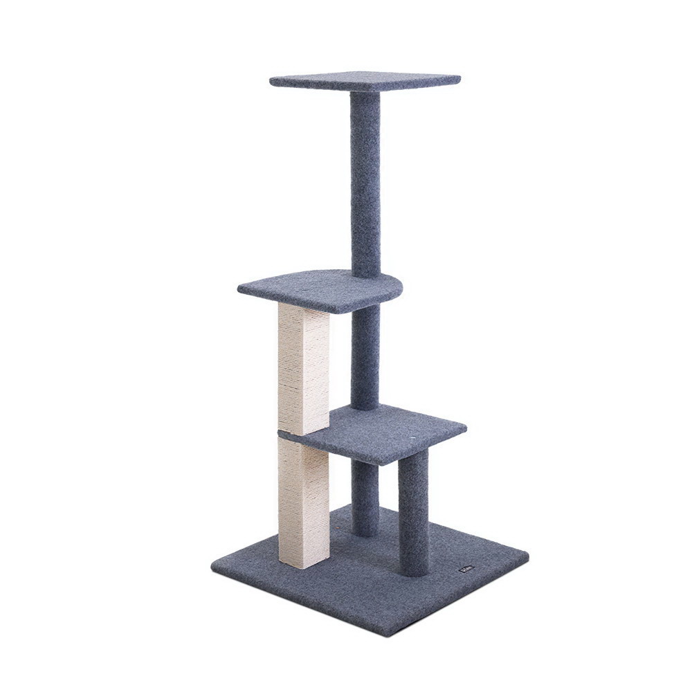 i.Pet Cat Tree 124cm Scratching Post Tower Scratcher Trees Wood Condo Board โ image 3