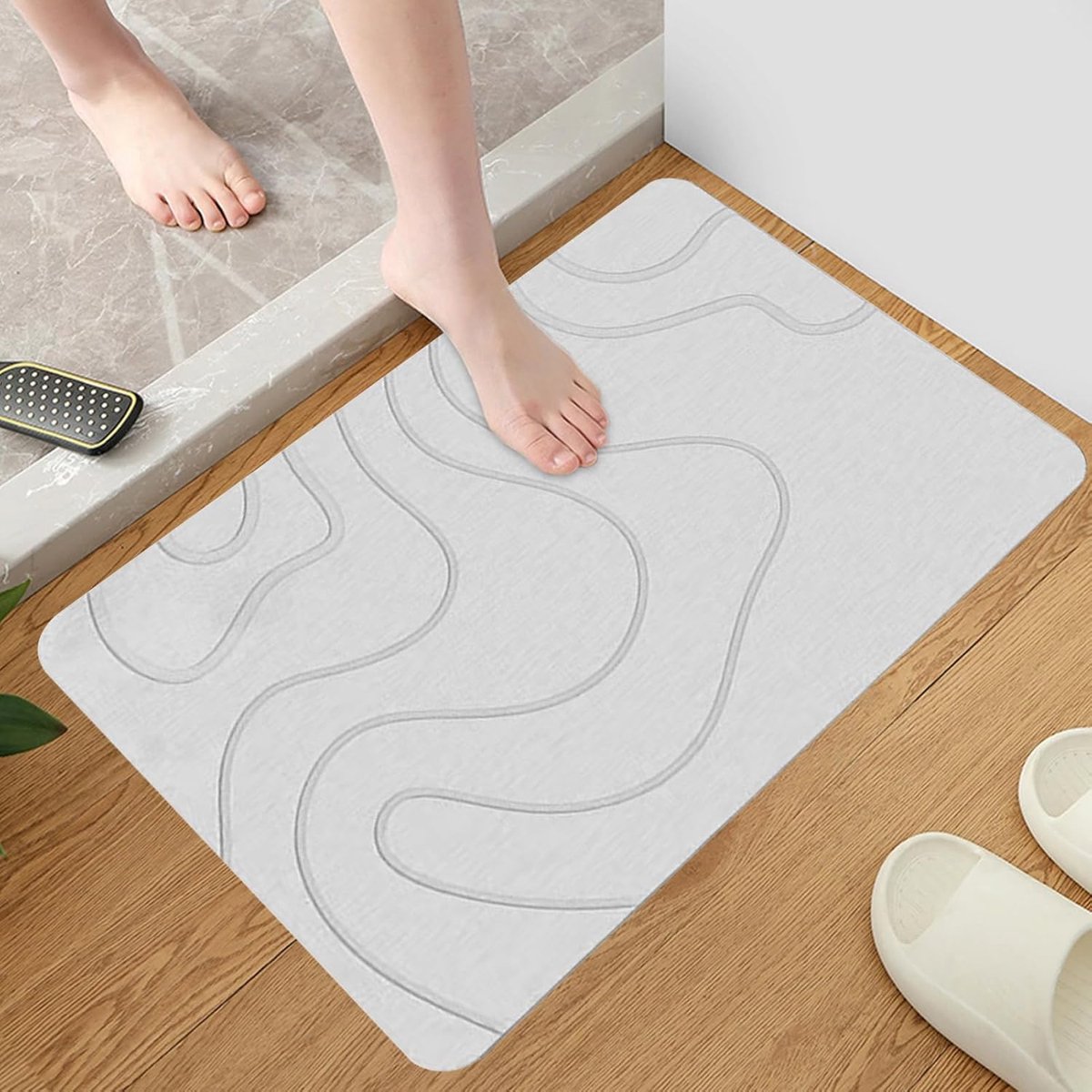 Absorbent Bath Mat - 40 × 60 cm - Diatomaceous Earth Bath Mat - Non-Slip Diatomite Mat - Non-Slip Shower Mat - Bathroom Mat - Toilet Mat - non-slip bath mat — image 4