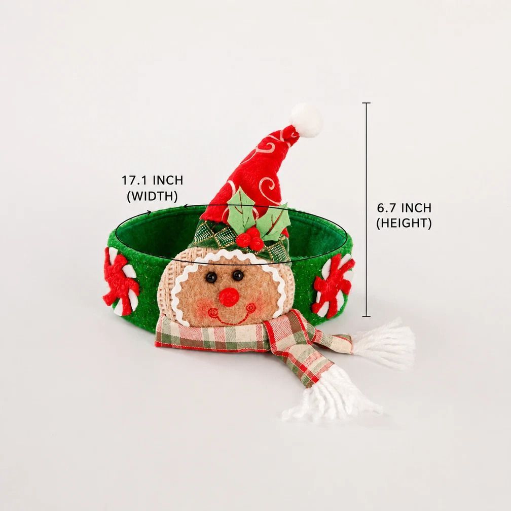 2Pcs Christmas Pointed Hat Gingerbread Man Curtain Tiebacks