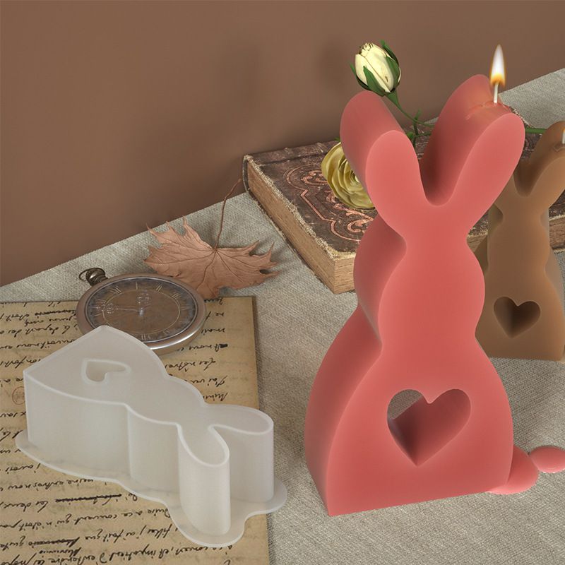 2PCS 3D Gypsum Resin Molds Rabbit Epoxy Mold Animal Pattern Candle Resin Mould for DIY Craft Home Decoration — image 5