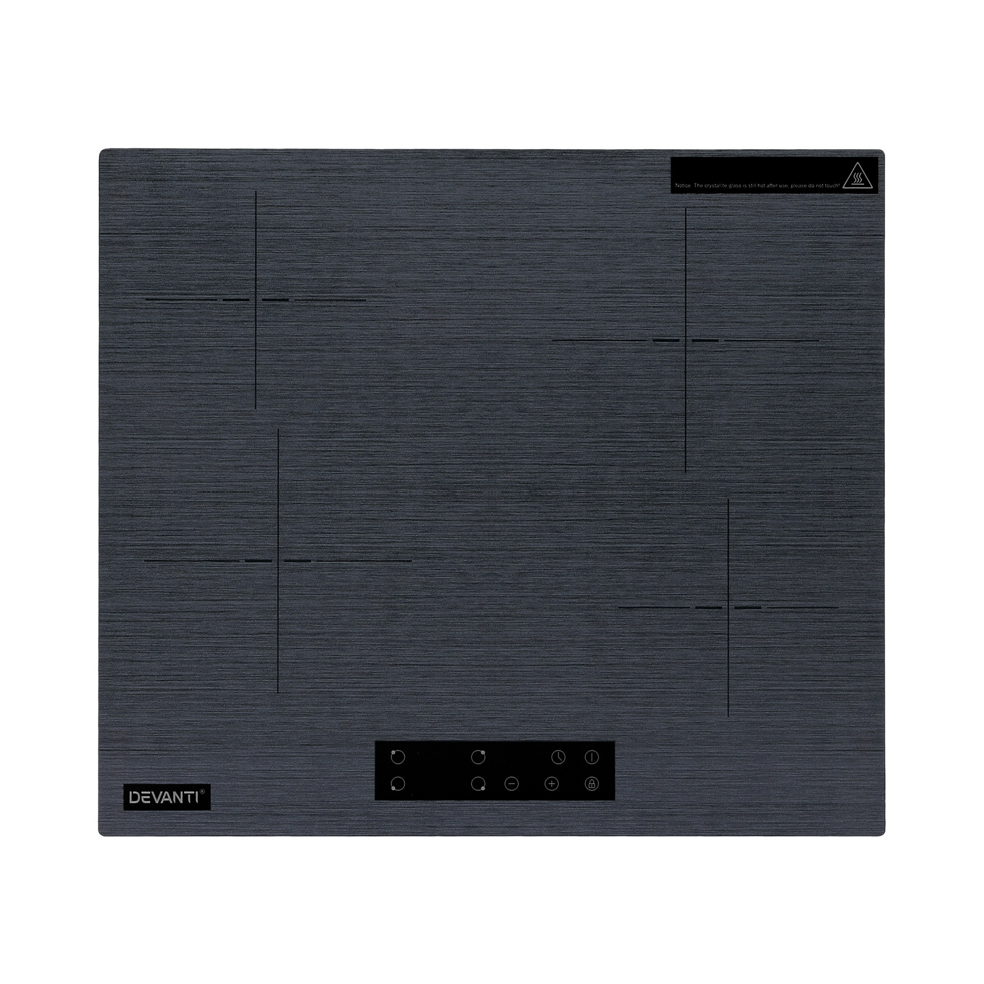 Devanti Electric Ceramic Cooktop 60cm Touch Control Grey — image 4