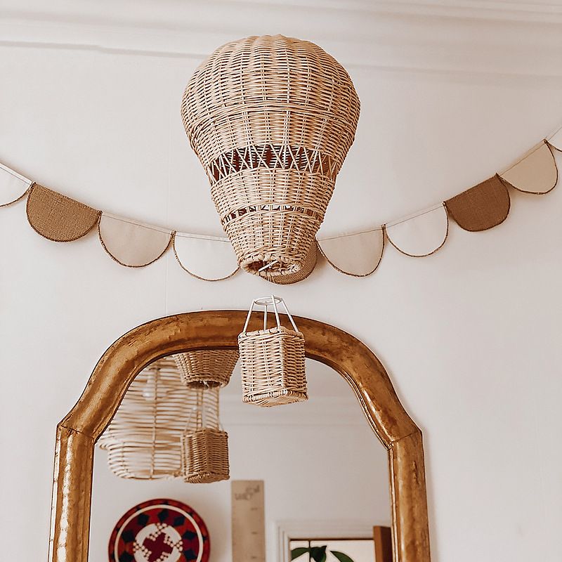 Handwoven Rattan Balloon Model Ornament Photo Props for Baby Room Decor Hanging Versatile DIY Party Decoration — image 2