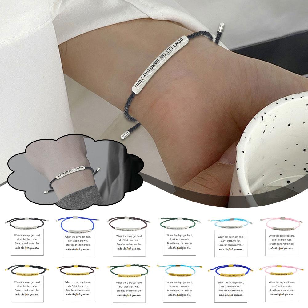 Don't Let the Tough Days Win Bracelet for Women and Men, Inspirational Black onesize โ image 5