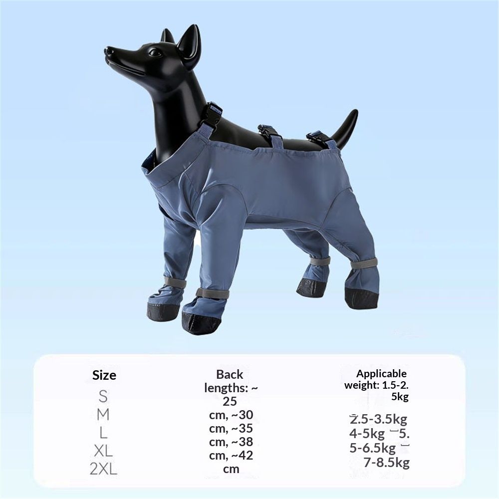 Dog Boots Leggings Water Proof Dog Pants, Adjustable Rainproof Anti Slip Paws Protector Shoes for Small Dogs Outdoor Walking Running Hiking (L) — image 5
