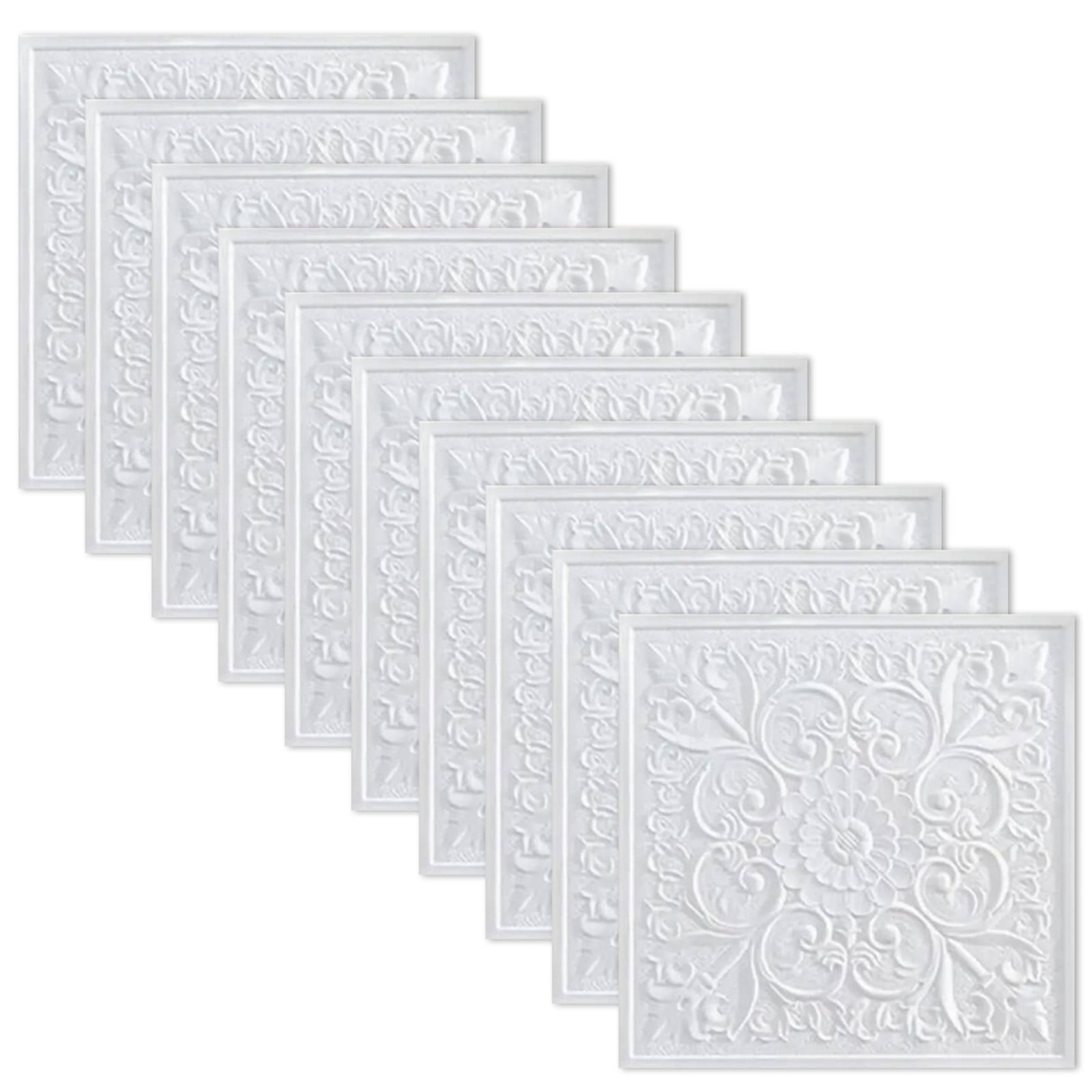 1PC 1/10pc 3D Tile Brick Wall Sticker Self-adhesive Foam Panel Stickers Living Room Bedroom Ceiling Wall Stickers Home Decoration Smile Home — image 5