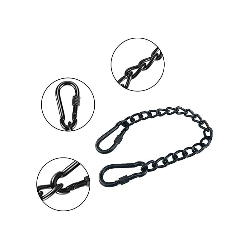 Stainless Steel Extension Chain for Hanging Chair with Two Carabiners - Extension for Hanging Chair and Hammock — image 4