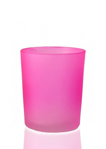 10 Pack Pink Frosted Glass Votive Tealight Candle Holders House Party Centerpiece Xmas Wedding Decor Glass Candlestick Party Decorations Bridal Valentines — image 2
