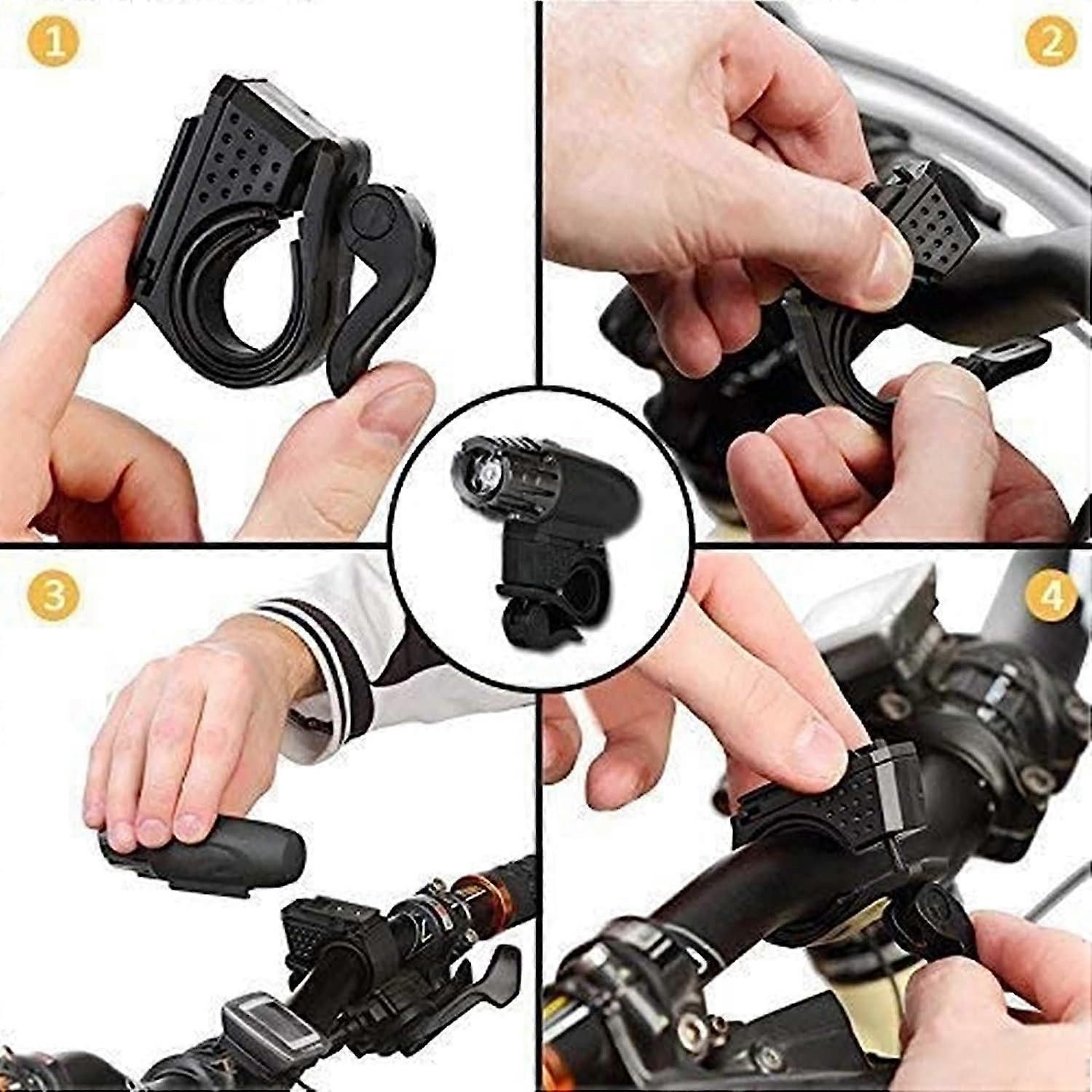 USB Rechargeable Front & Rear Bike Lights - Waterproof, 4 Lighting Modes — image 5