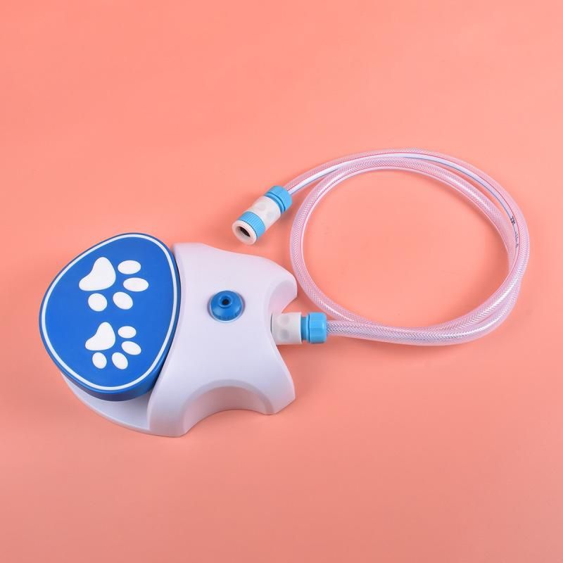 Outdoor automatic pet water fountain with pedal summer water dispenser/pedal motor orange — image 5