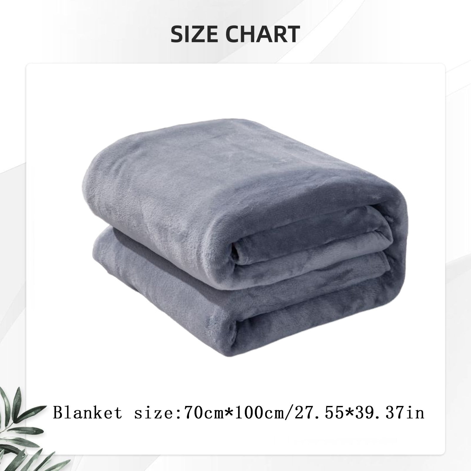 Fleece Throw Blanket, Soft Plush Flannel Microfiber Couch and Bed Blanket for Sofa, Home and Winter Comfort, White, 70x100cm — image 6