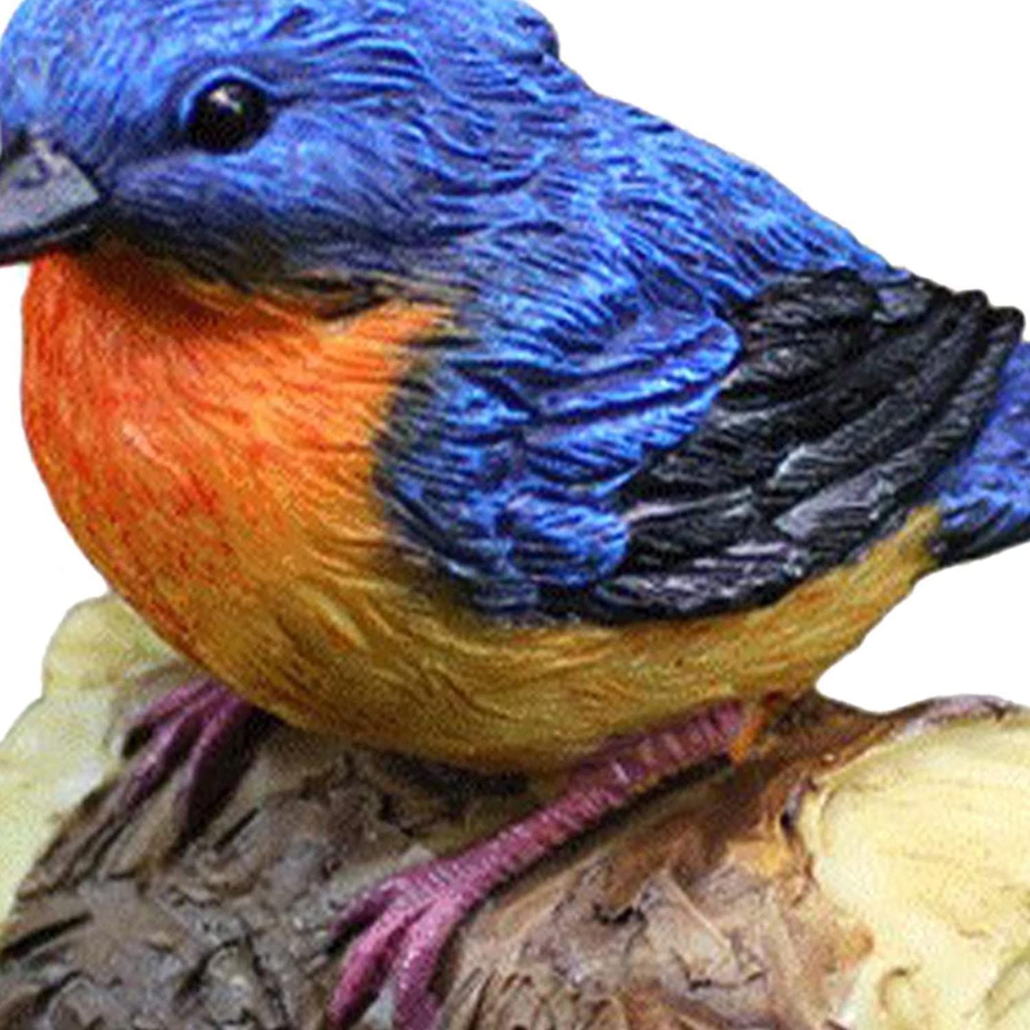 Bird Statue Resin Bird Figurines Bird Ornament for Home Office Wedding Party Table Decoration - Blue — image 5