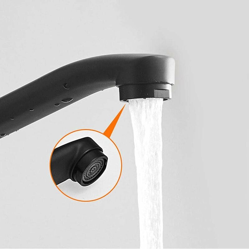 Single Handle Kitchen Faucet Wall Mounted High Quality Brass Body Black Projection 200Mm(G1/2) — image 4
