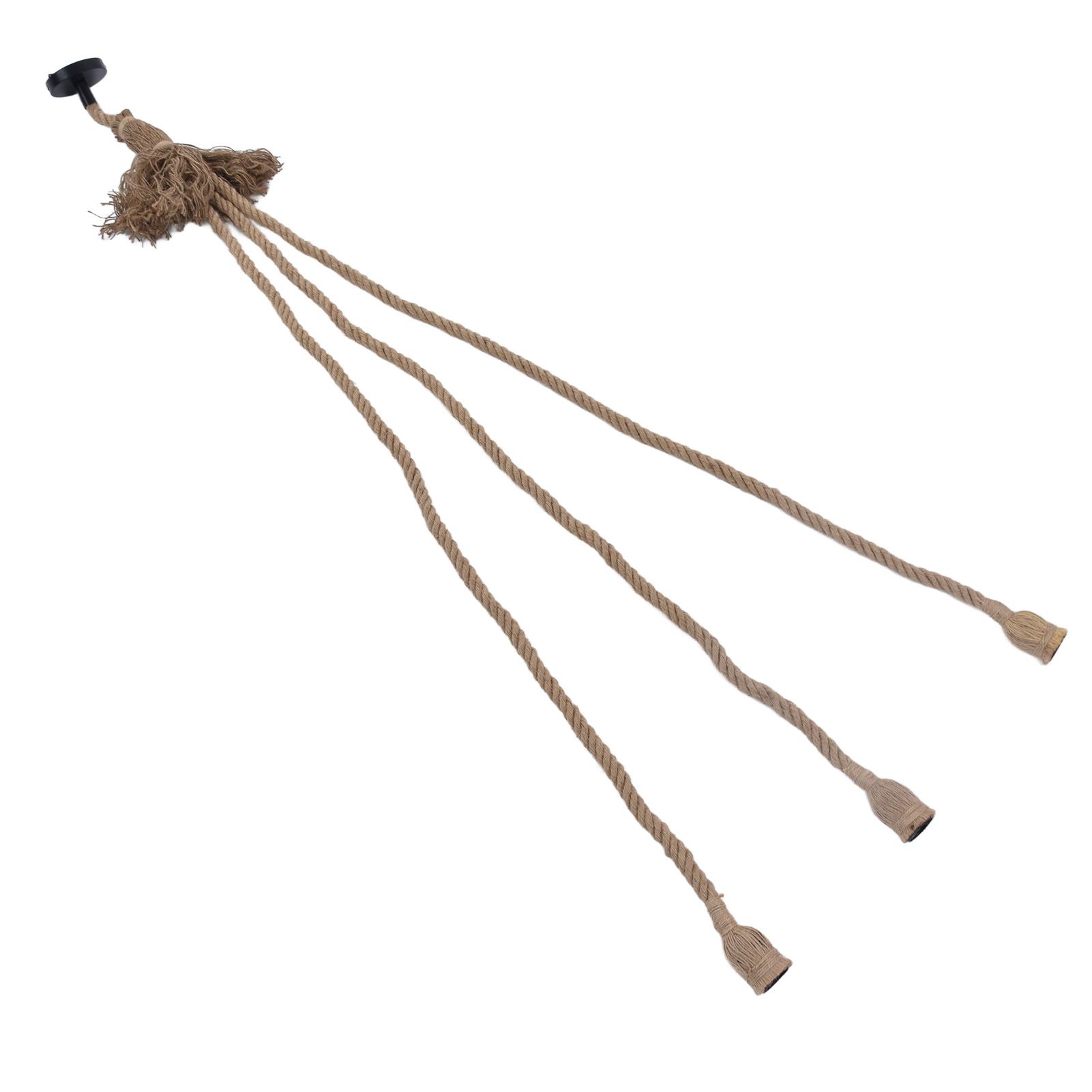 Hemp Rope Vintage Pendant Light Cord Hemp Light Cord 1.5m with 3 Bulb Base for House Decoration 85‑265V — image 5