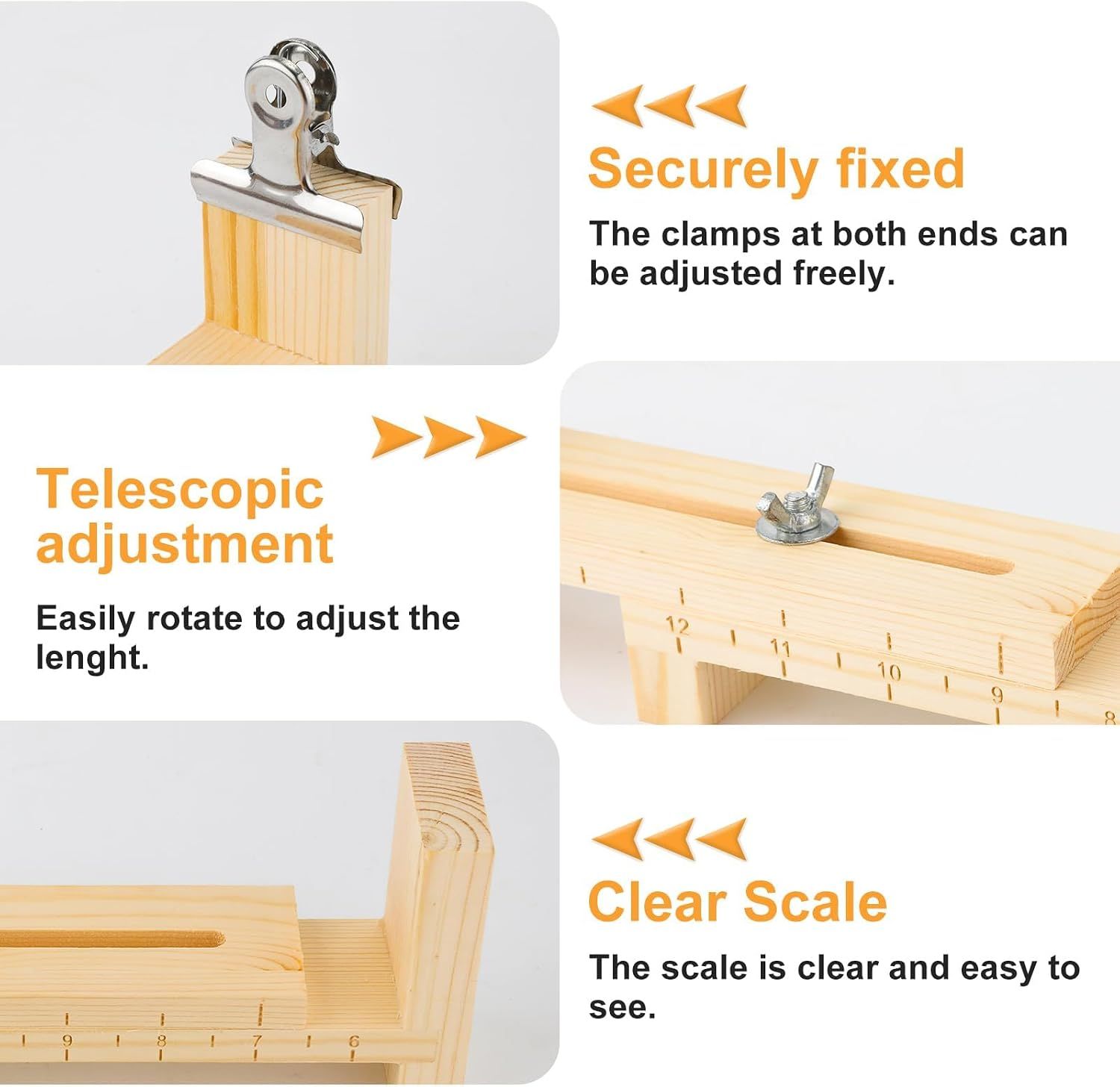 Wooden Paracord Jig with 2 Clamps, 22 cm โ image 4