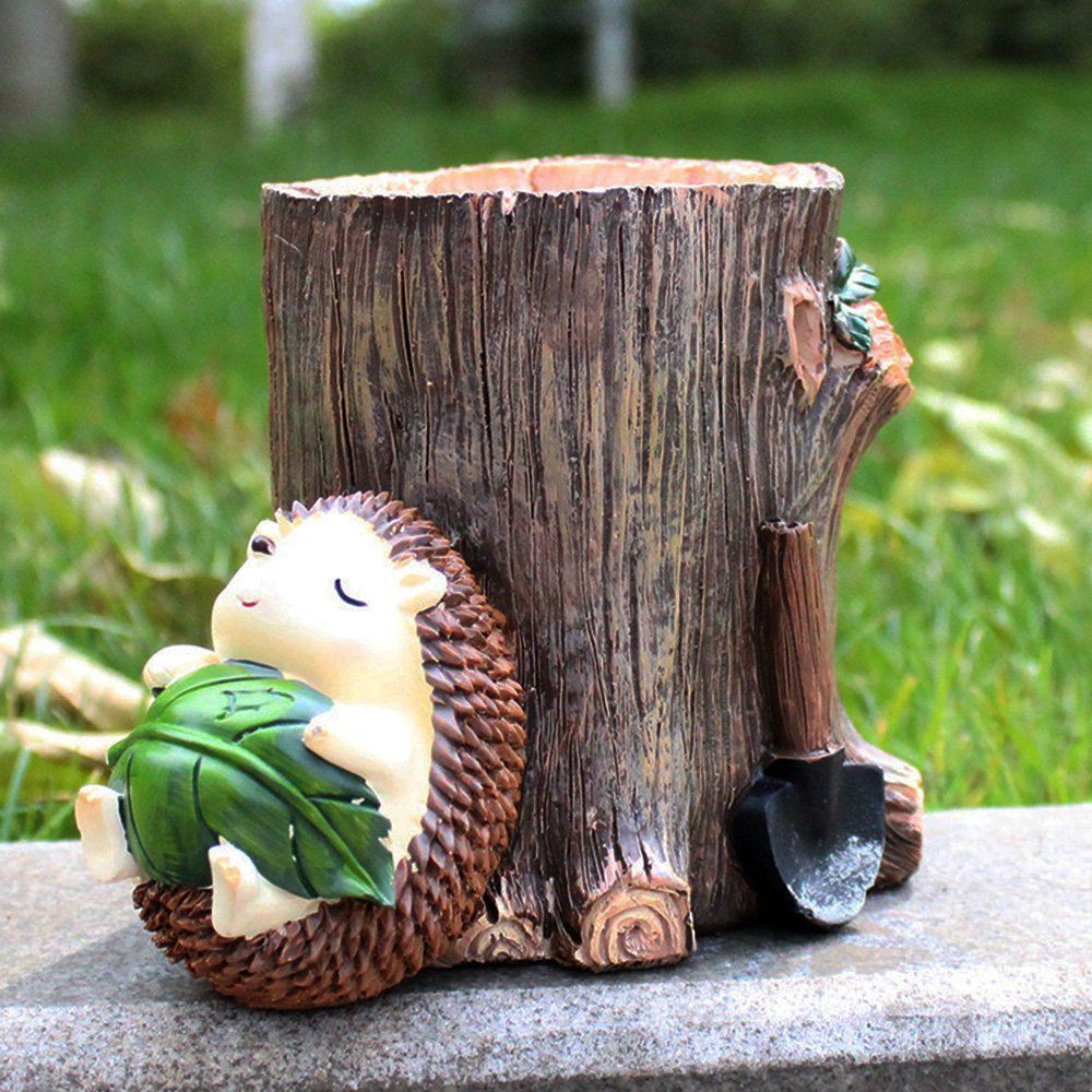 Cute Hedgehog Desk Pen Pencil Pot Holder, Toothbrush Holder, Resin Desktop Organizer Container, Stationery Storage, (Rest) โ image 5