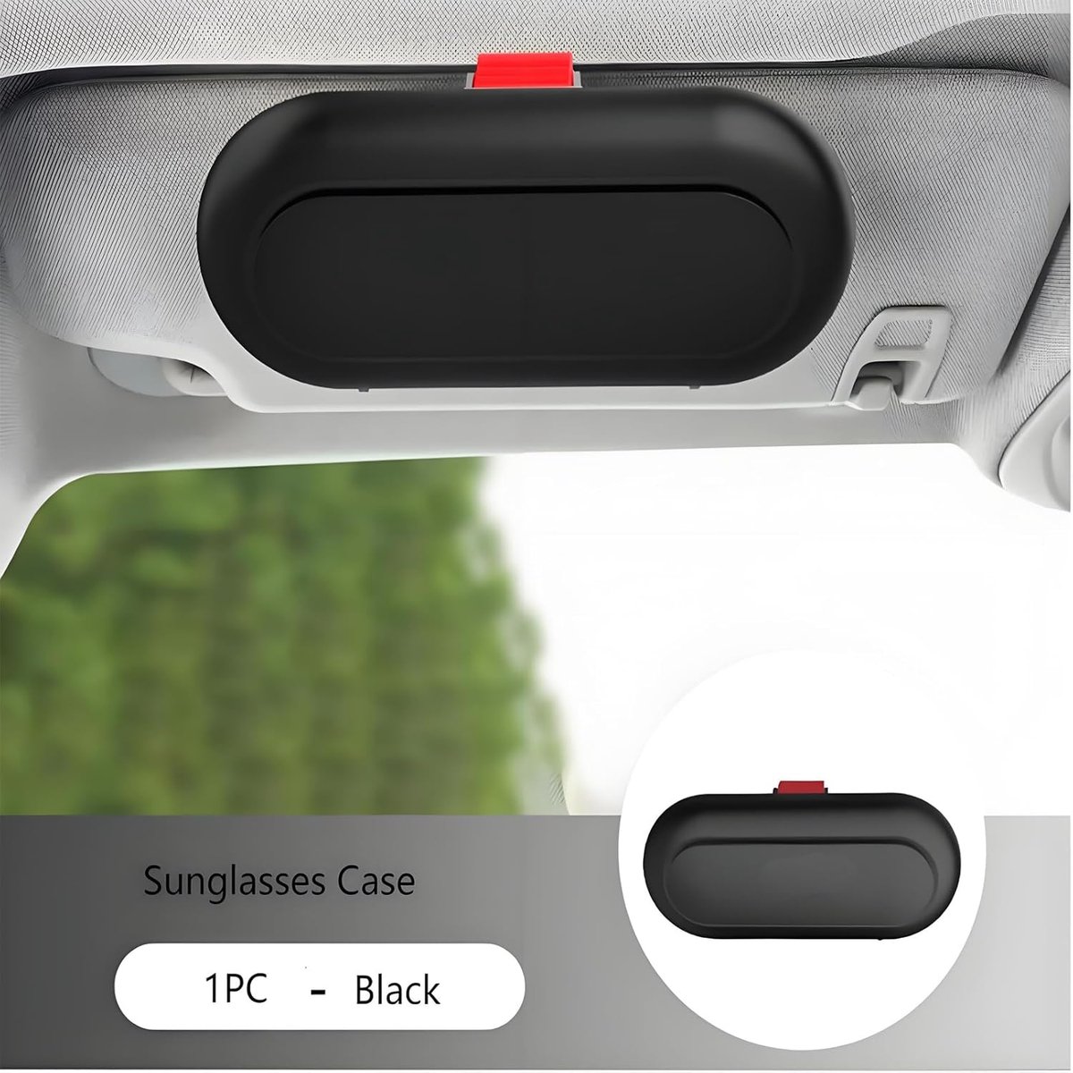 Glasses case - car glasses frame - sun visor sunglasses holder - car glasses case - multifunctional storage box - car storage accessories - hanging glasses โ image 2