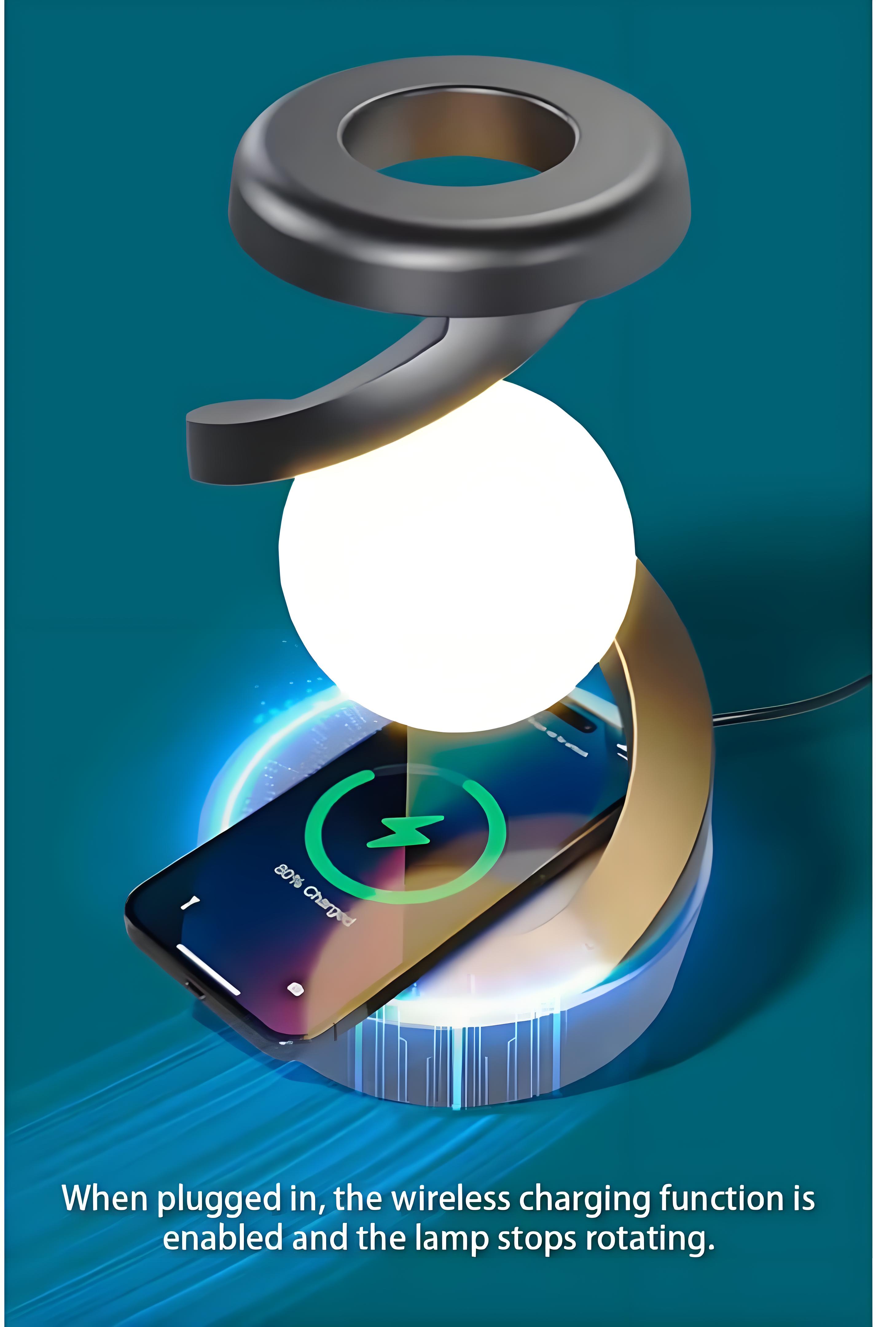 Rotating Levitating Night Light with RGB Colors & Wireless Charging: 1-Second Palm-Activated Spin, Motion-Sensing – Futuristic Lighting for Australian Bedrooms — image 4